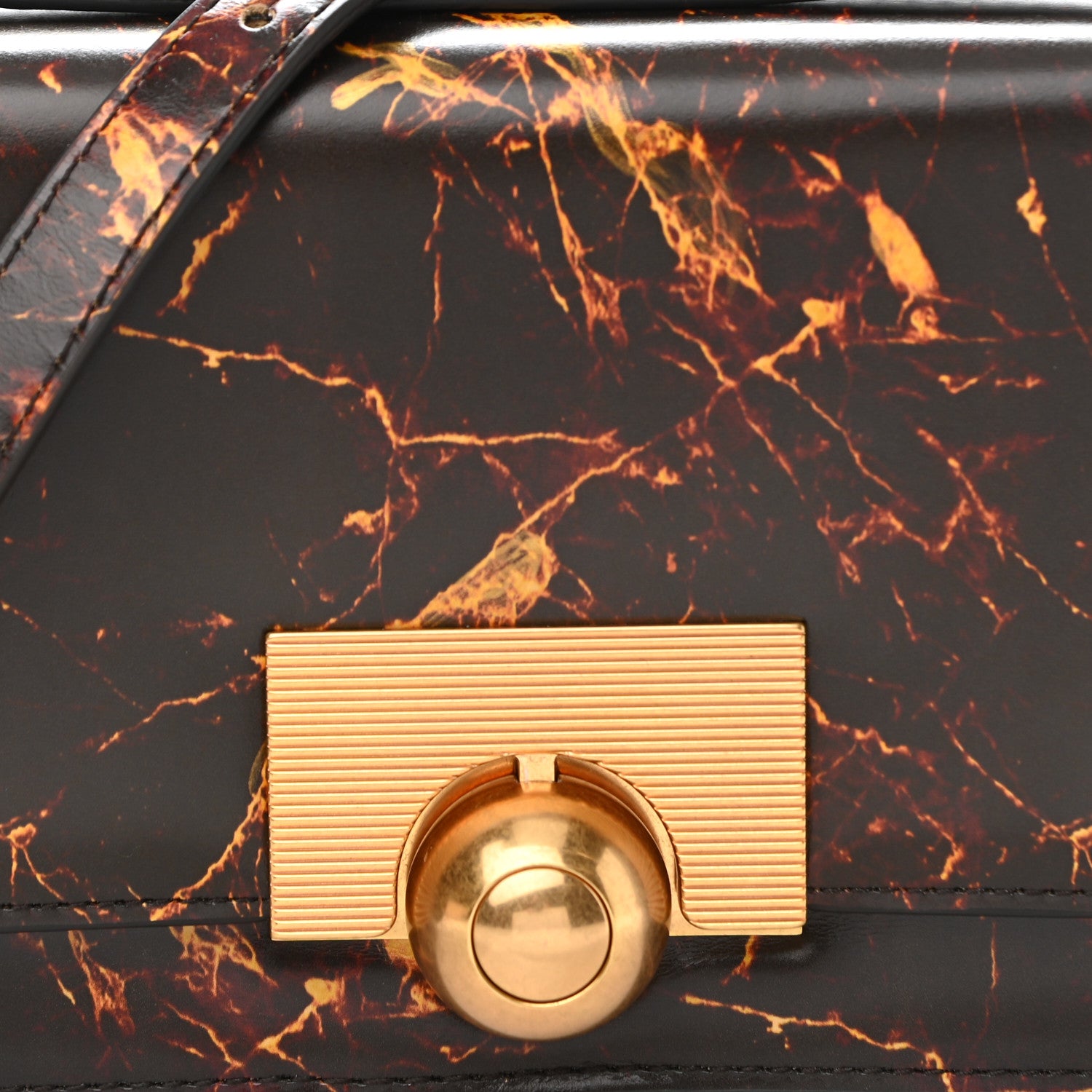 Bottega Veneta Spazzolato Marble BV Classic Bag Fondente Gold 6 of 8