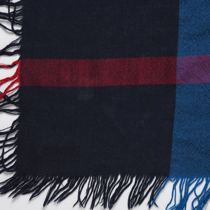 Burberry Merino Wool House Check Square Scarf Blue 6 of 6