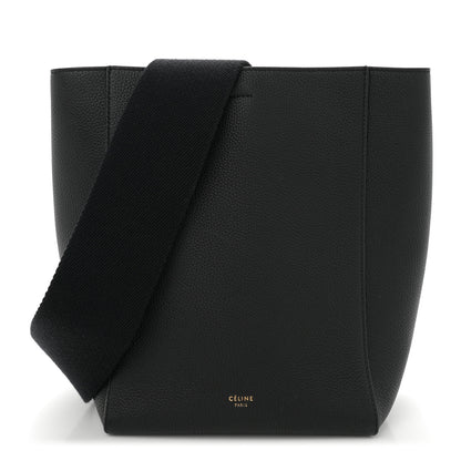 Celine Soft Grained Calfskin Small Sangle Bucket Bag Black 1 of 9
