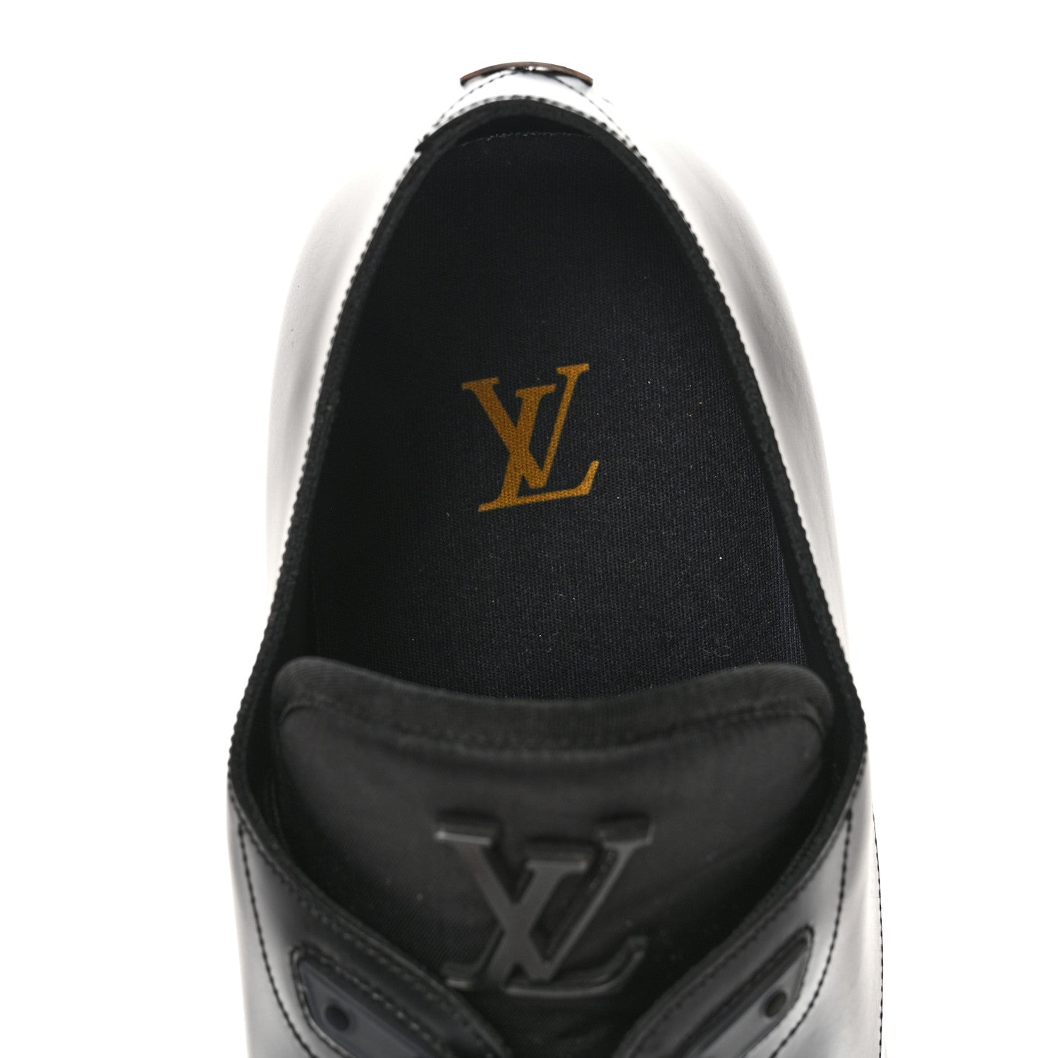Louis Vuitton Calfskin Mens Formal Derby Shoes 9.5 Black 7 of 12