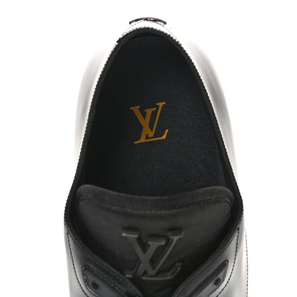 Louis Vuitton Calfskin Mens Formal Derby Shoes 9.5 Black 7 of 12