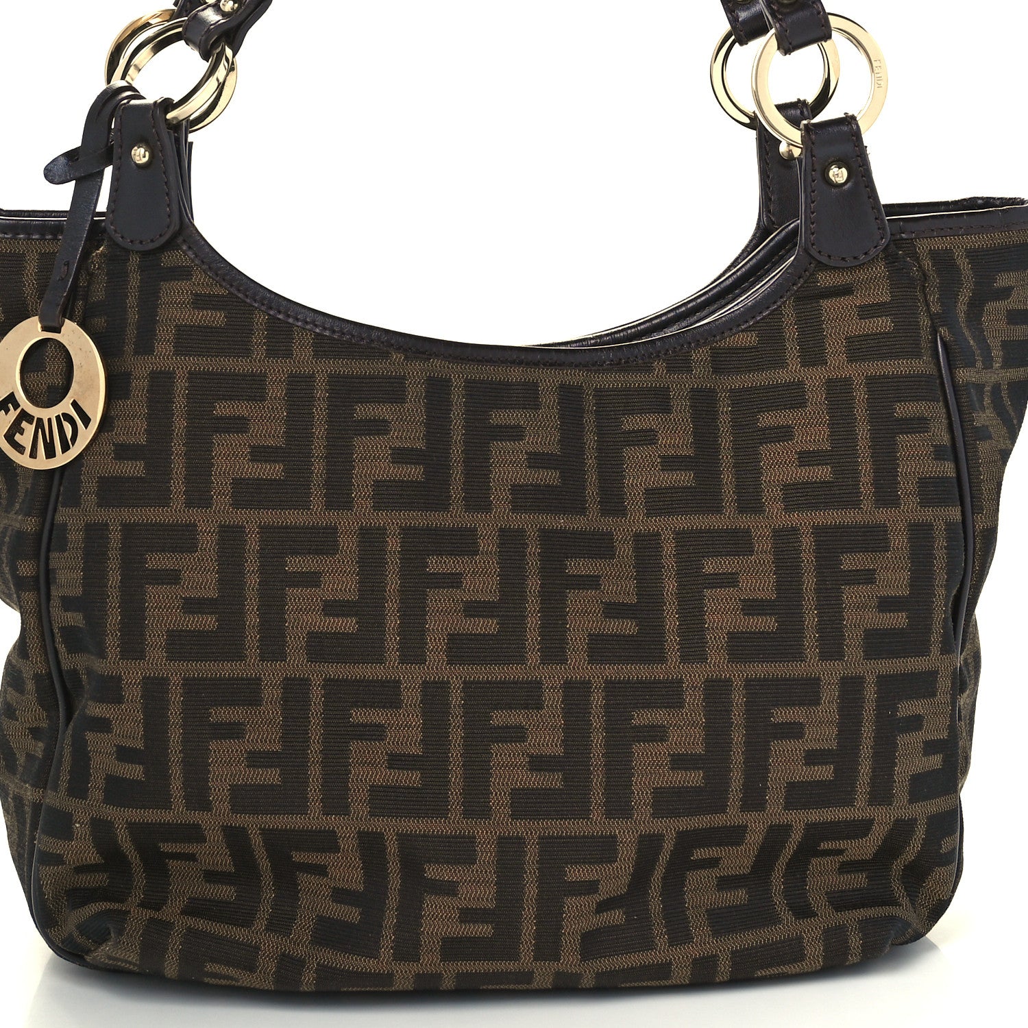 Fendi Zucca Small Chef Shopping Tote Tobacco Moro 9 of 11