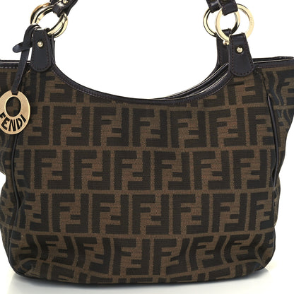 Fendi Zucca Small Chef Shopping Tote Tobacco Moro 9 of 11