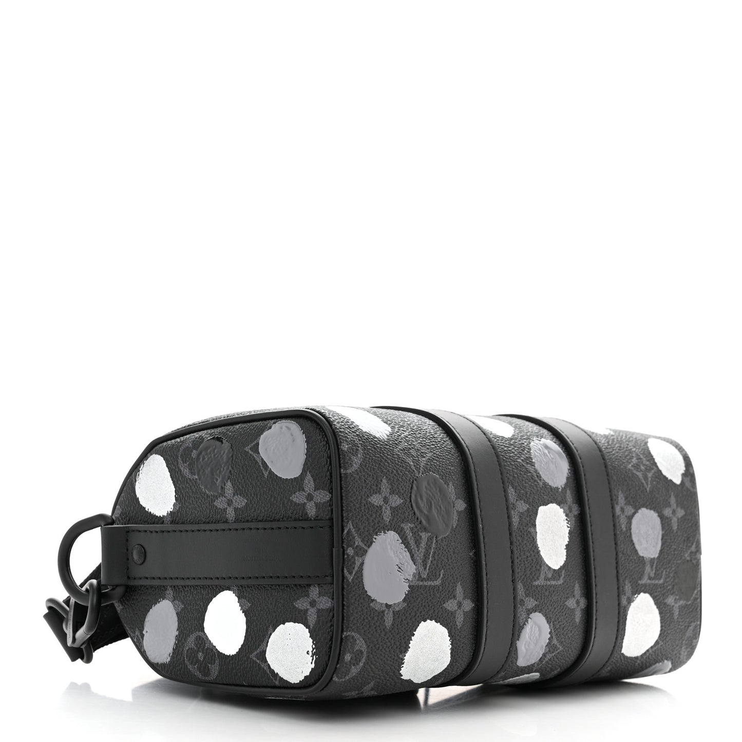 LV X YK Monogram Eclipse Keepall Bandouliere 25 Black Silver
