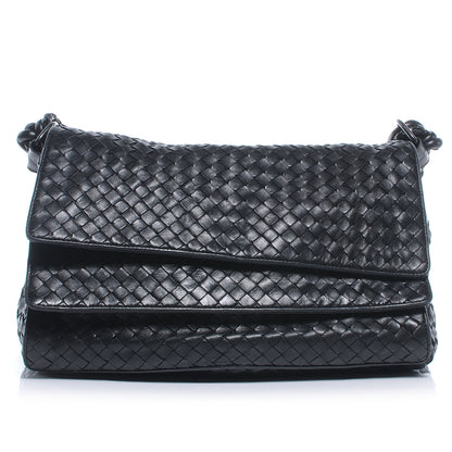 Bottega Veneta Nappa Intrecciato Flap Bag Nero 1 of 8