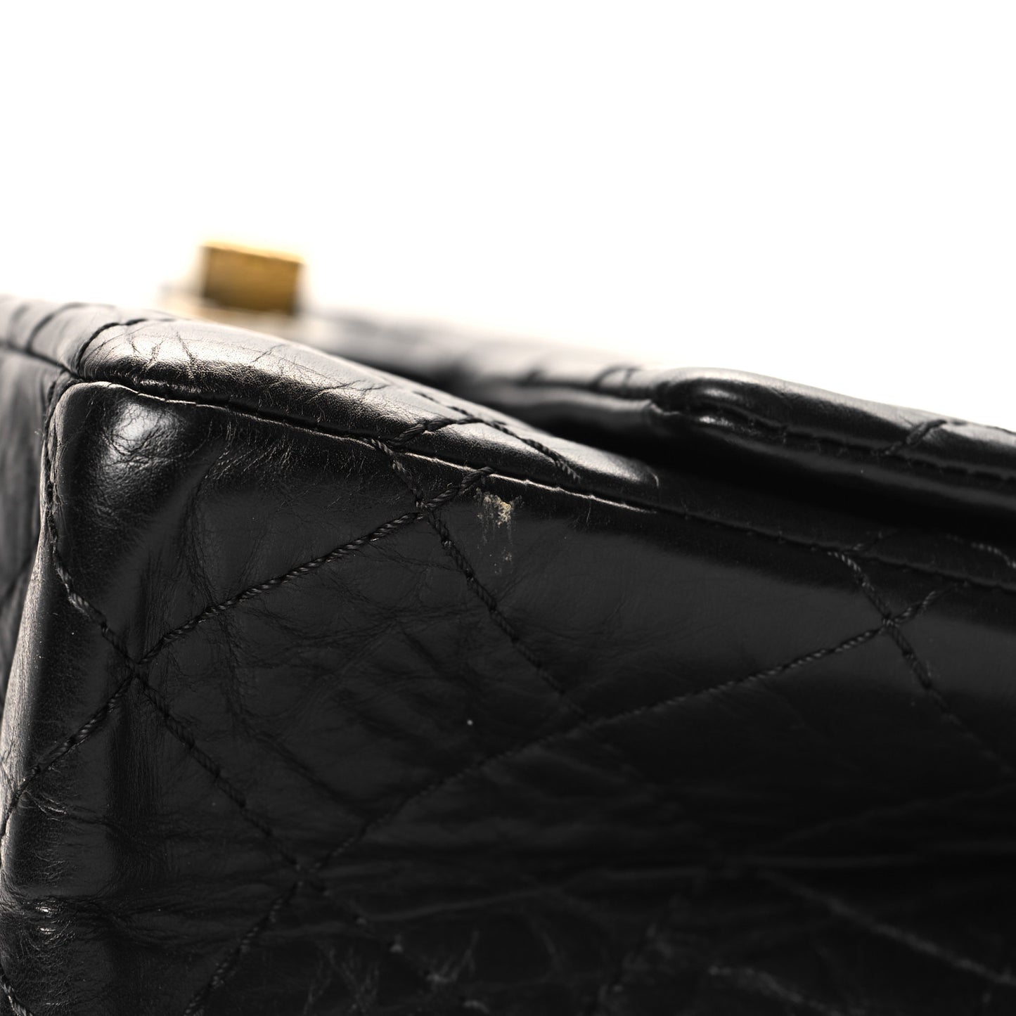 Aged Calfskin Quilted 2.55 Reissue 226 Flap Black