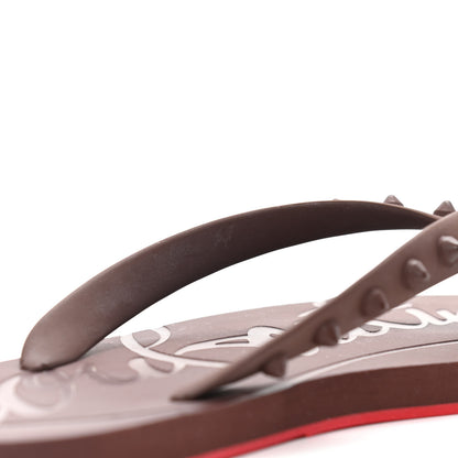 Christian Louboutin Rubber Spike Loubi Donna Flip Flop 41 Nude 8 of 9