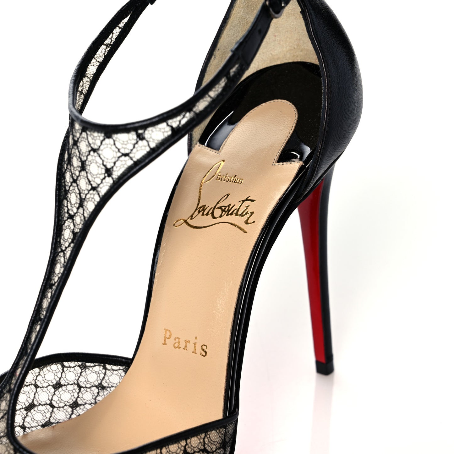 Nappa Shiny Bas Resille Salonu 100 T Strap Pumps 37 Black