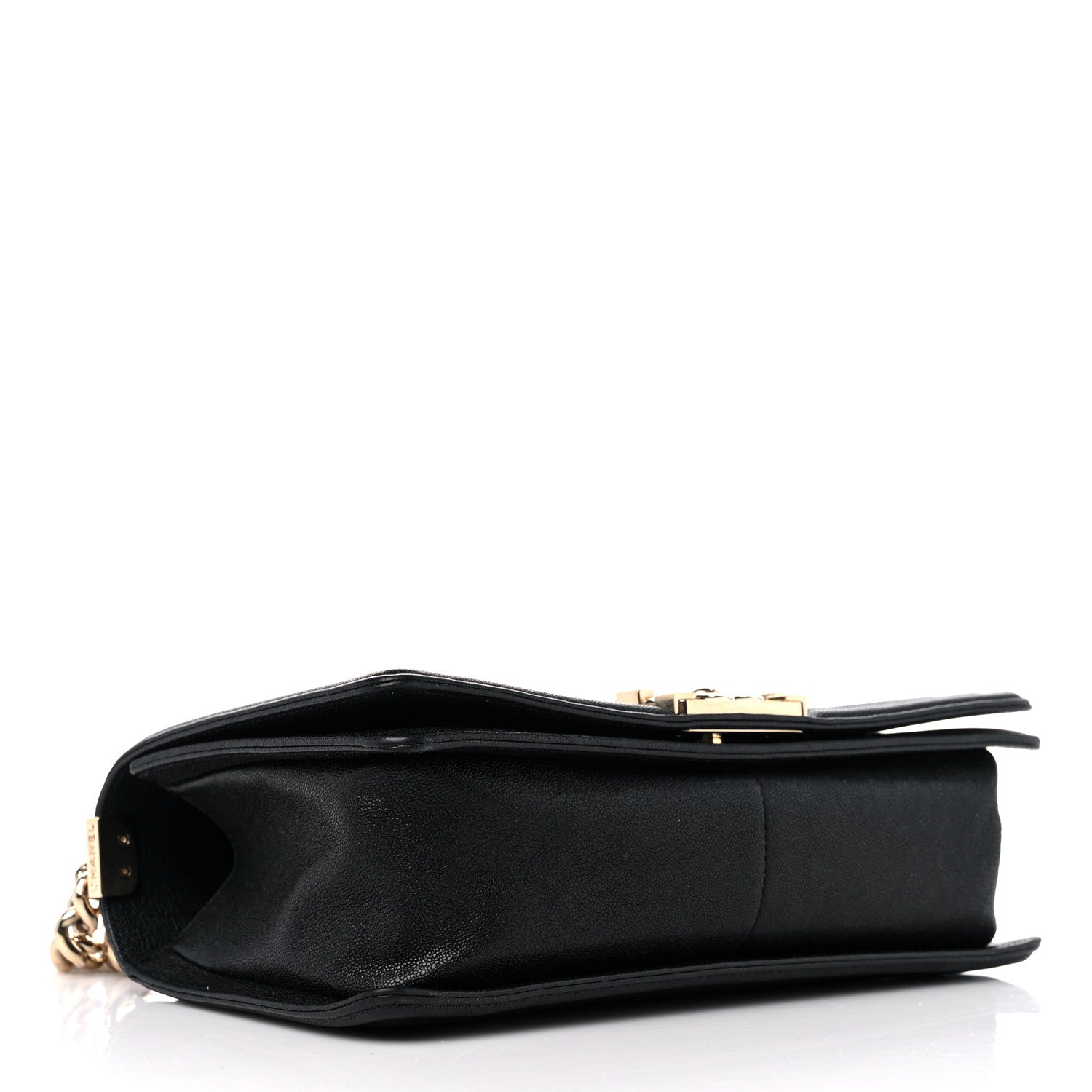 Chanel Caviar Chevron Quilted Medium Boy Flap Black 4 of 13