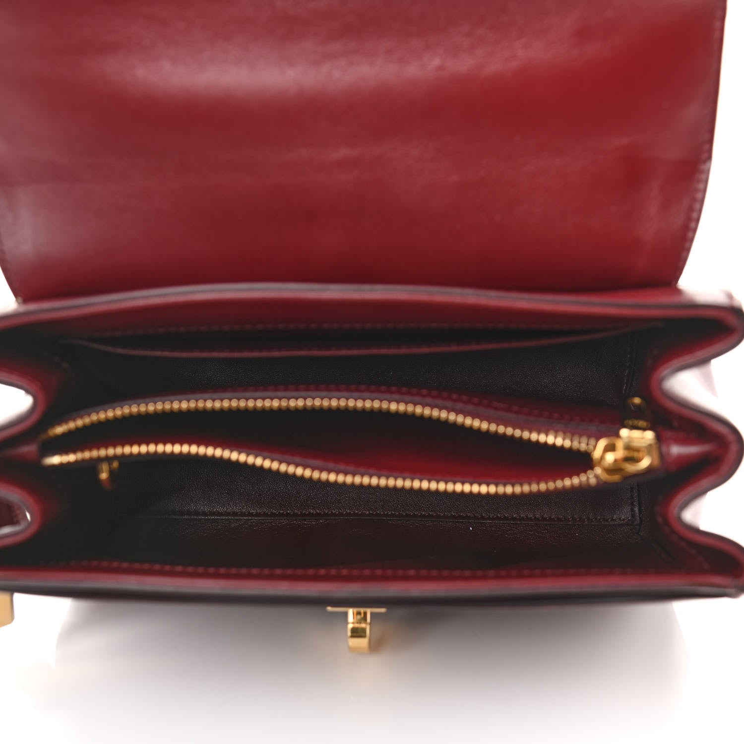 Celine Satinated Calfskin Small 16 Top Handle Bag Light Burgundy 5 of 10