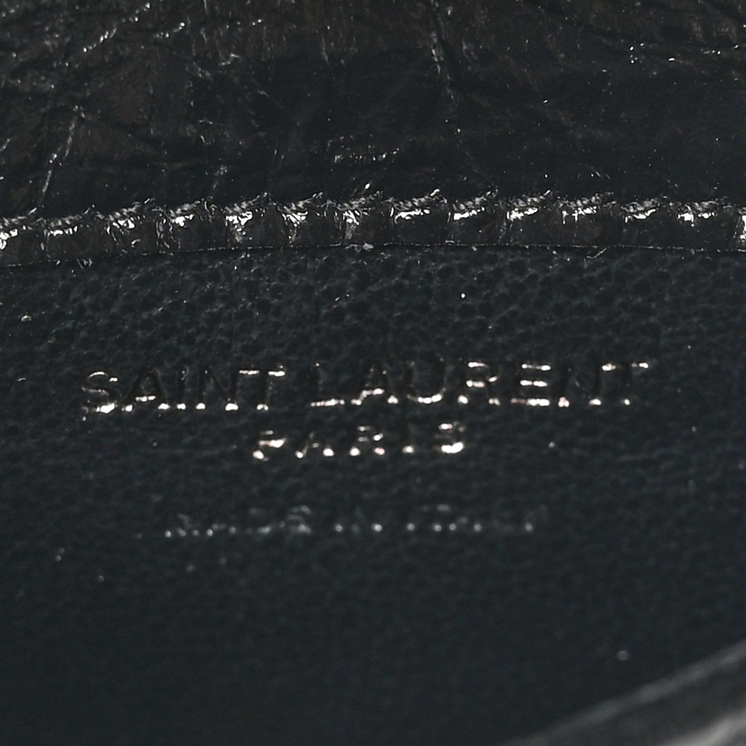 Saint Laurent Crinkled Calfskin Matelasse Monogram Niki Airpods Holder Micro Bag Black 5 of 10