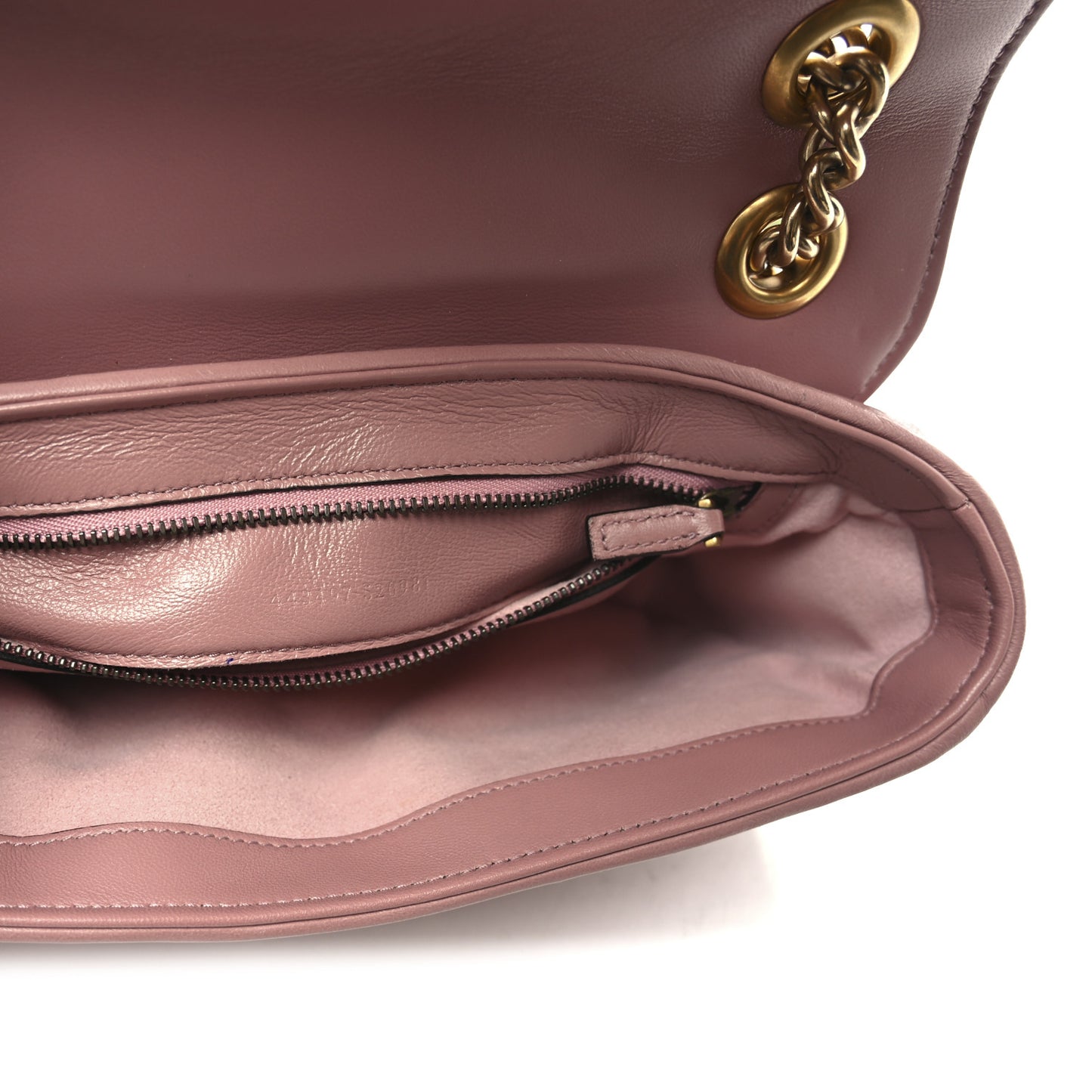 Nappa Matelasse Double G Studs Small Torchon GG Marmont Shoulder Bag Dusty Carmine Rose