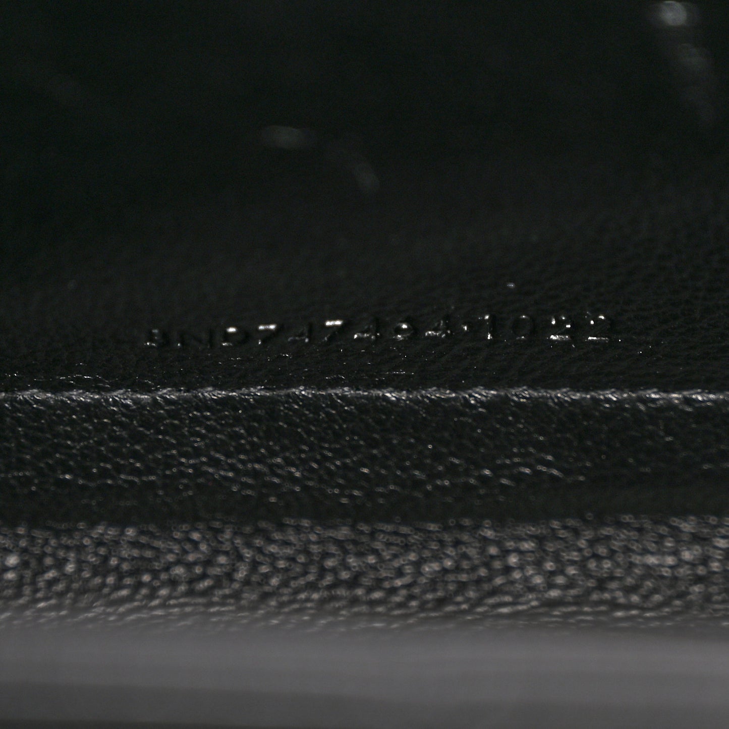 Calfskin Crocodile Embossed Cassandre Wallet On Chain WOC Black