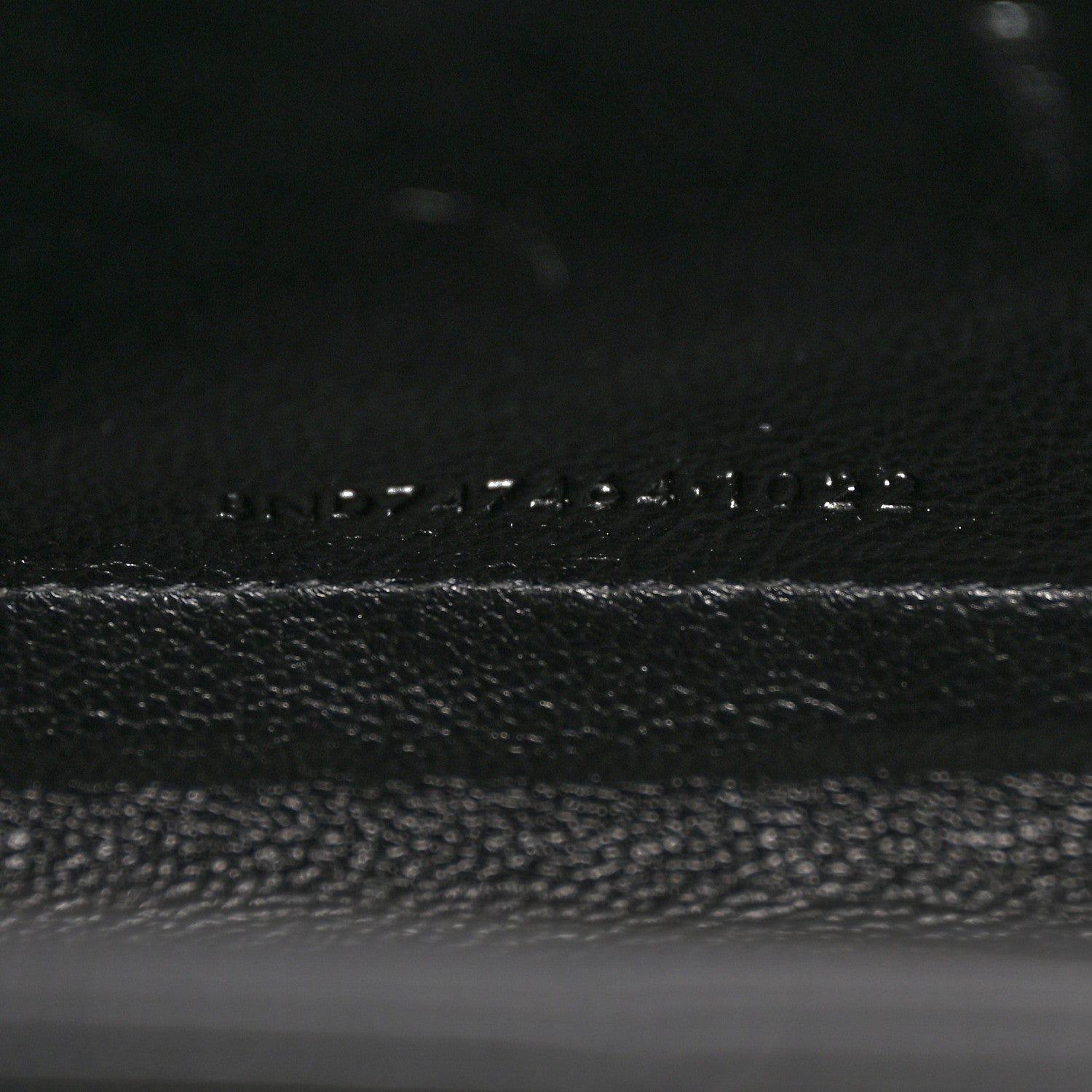 Saint Laurent Calfskin Crocodile Embossed Cassandre Wallet On Chain WOC Black 7 of 13