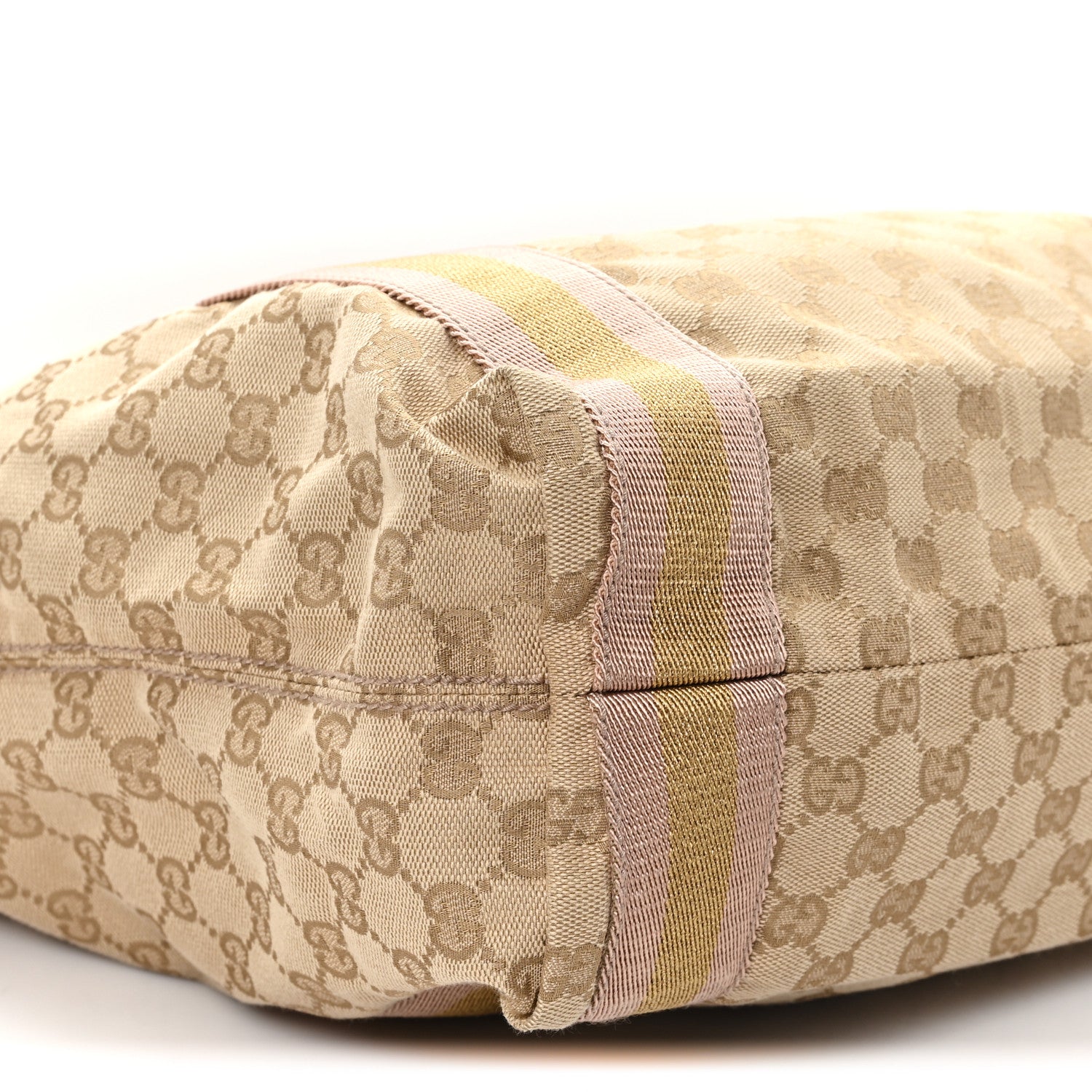 Gucci Monogram Medium Web Tote Pink Gold 8 of 9