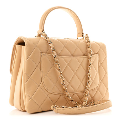 Chanel Lambskin Quilted Medium Trendy CC Flap Dual Handle Bag Beige 3 of 12
