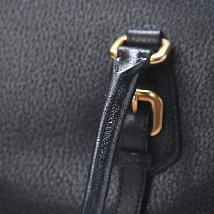 Prada Goatskin Cerniera Pushlock Satchel Black 12 of 14