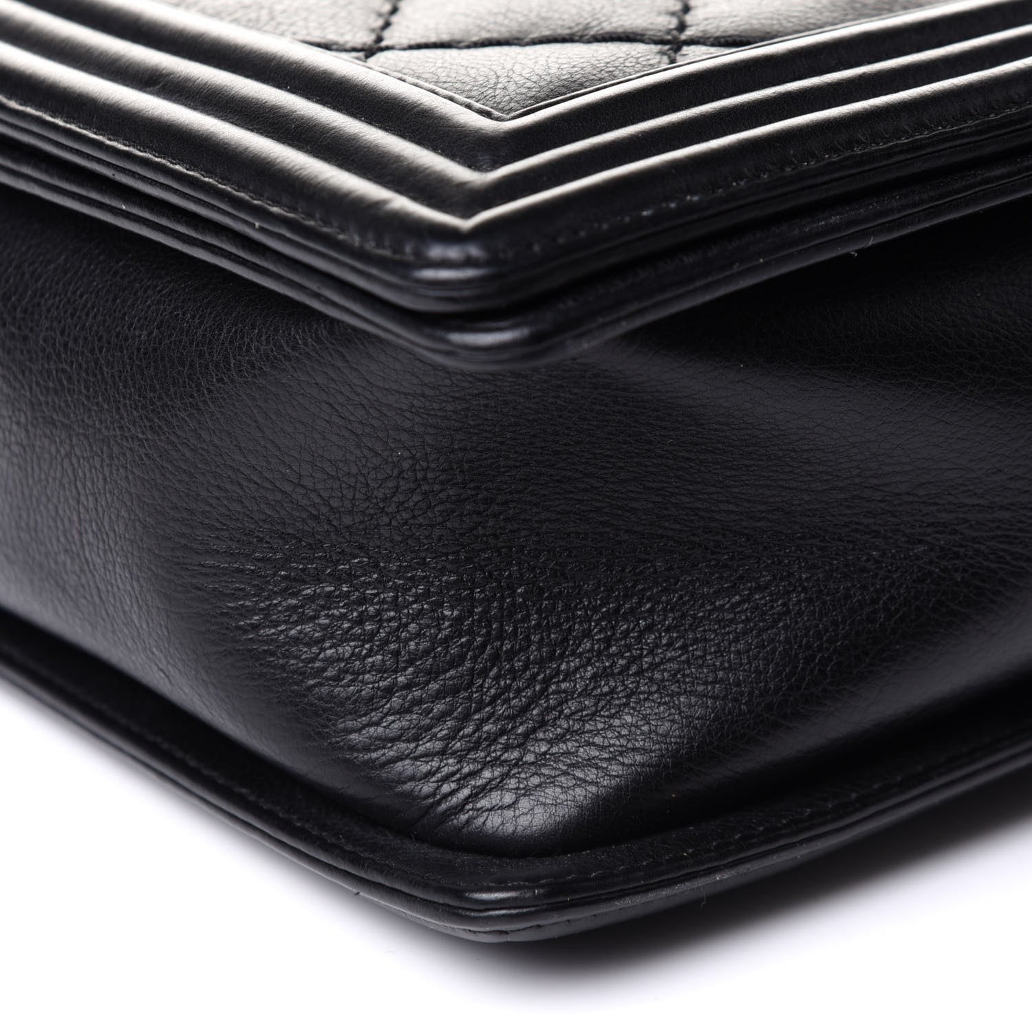 Chanel Calfskin Double Stitch Large Boy Flap Black 10 of 13