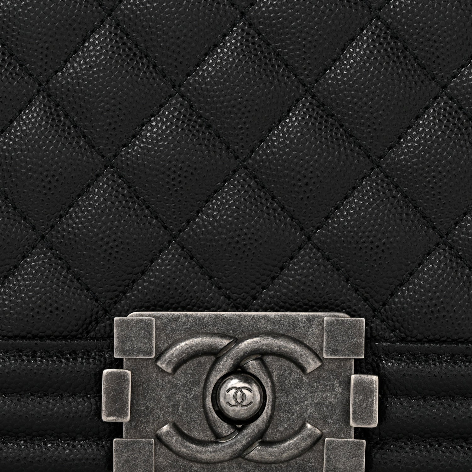Chanel Caviar Quilted Medium Boy Flap Black 12 of 13