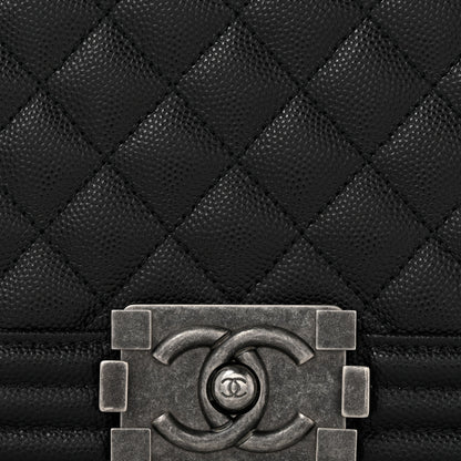 Chanel Caviar Quilted Medium Boy Flap Black 12 of 13