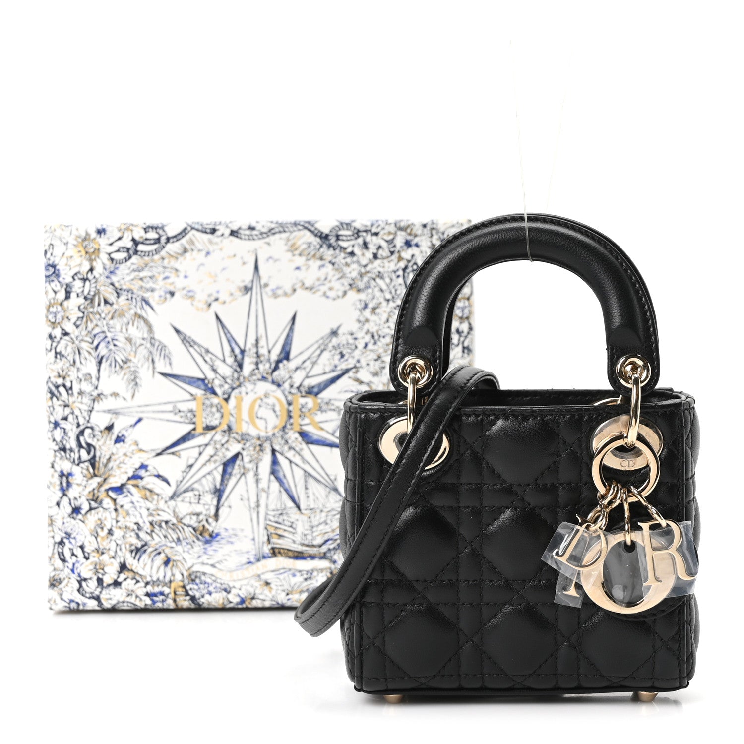 Christian Dior Lambskin Cannage Micro Lady Dior Black 11 of 11