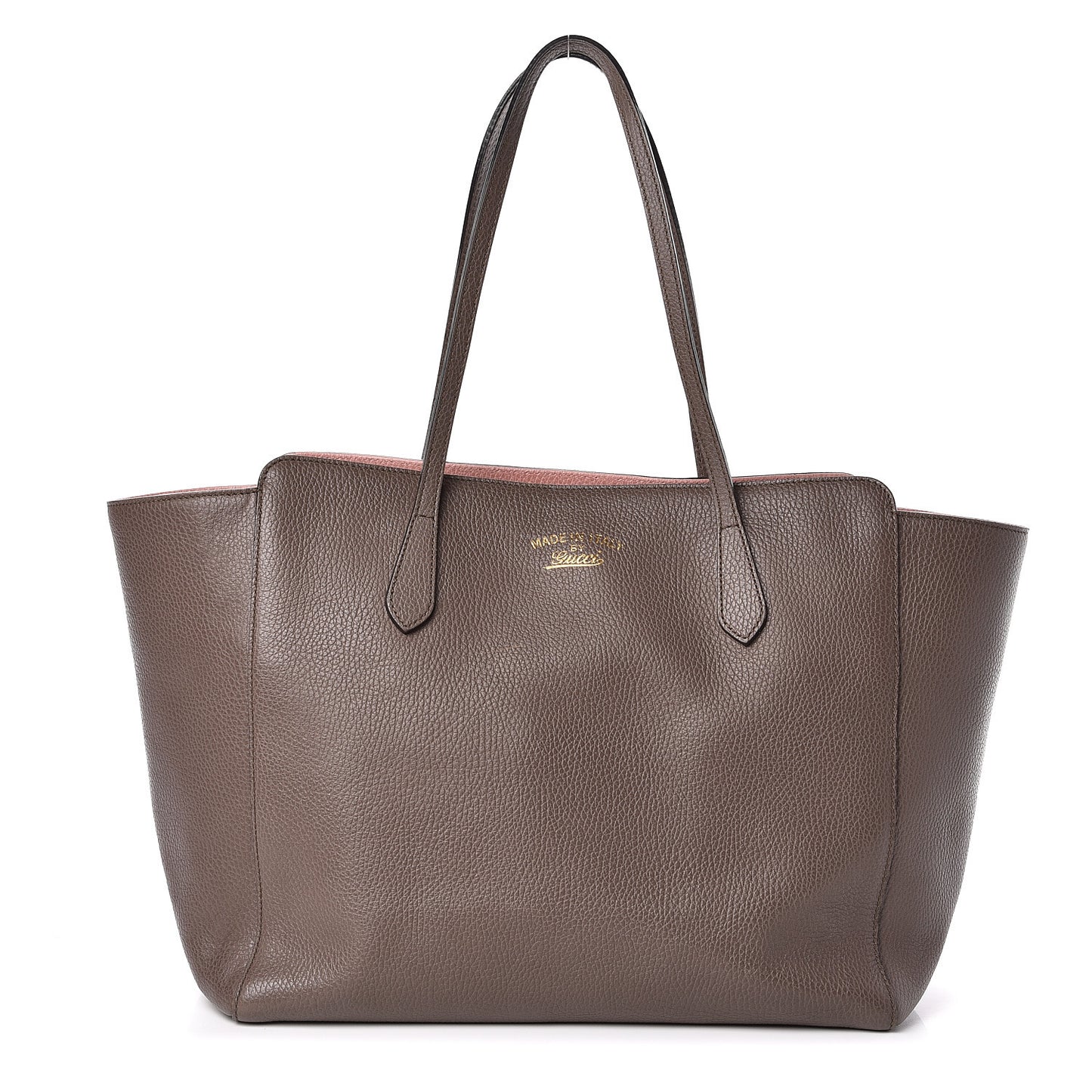 Dollar Calfskin Medium Swing Tote Grey Field Soft Pink