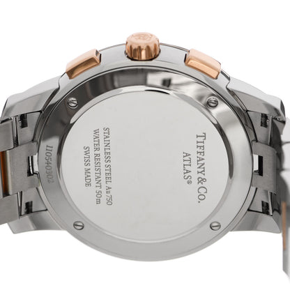 Tiffany Stainless Steel 18K Rose Gold 42mm Atlas Chronograph Quartz Watch 4 of 5