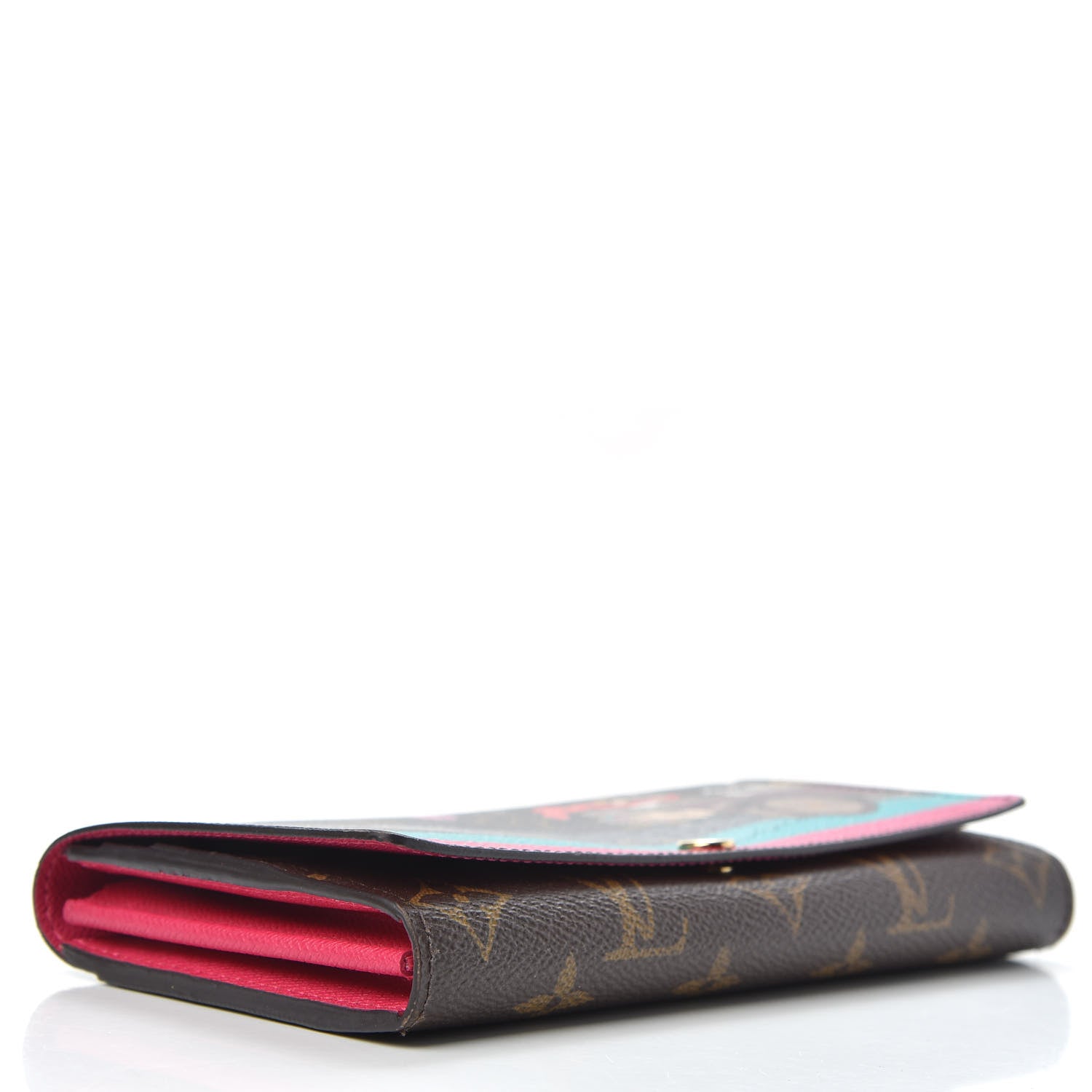 Louis Vuitton Monogram 2015 Christmas Animation Sarah Wallet Hibiscus 5 of 10