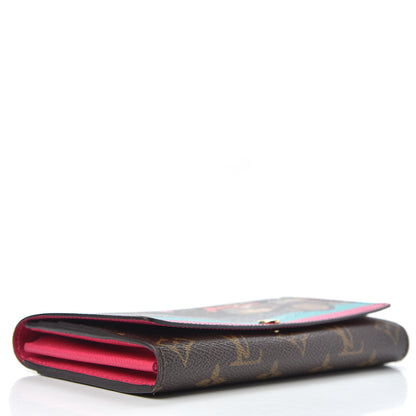 Louis Vuitton Monogram 2015 Christmas Animation Sarah Wallet Hibiscus 5 of 10