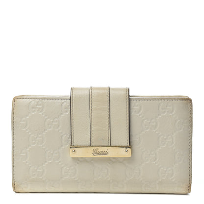 Gucci Guccissima Ladies Web Long Wallet Off White 1 of 12