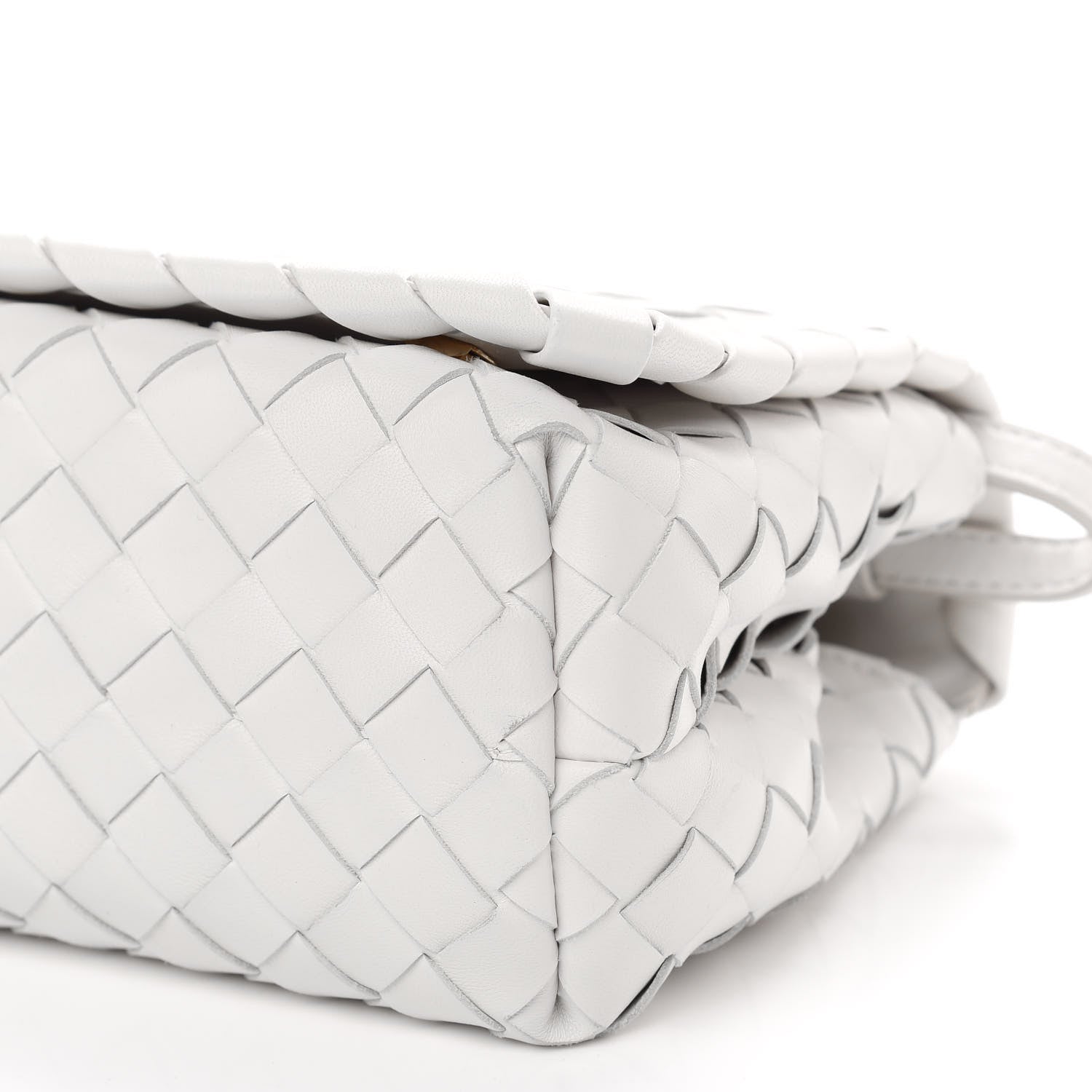 Bottega Veneta Nappa Intrecciato Shoulder Bag White 10 of 13