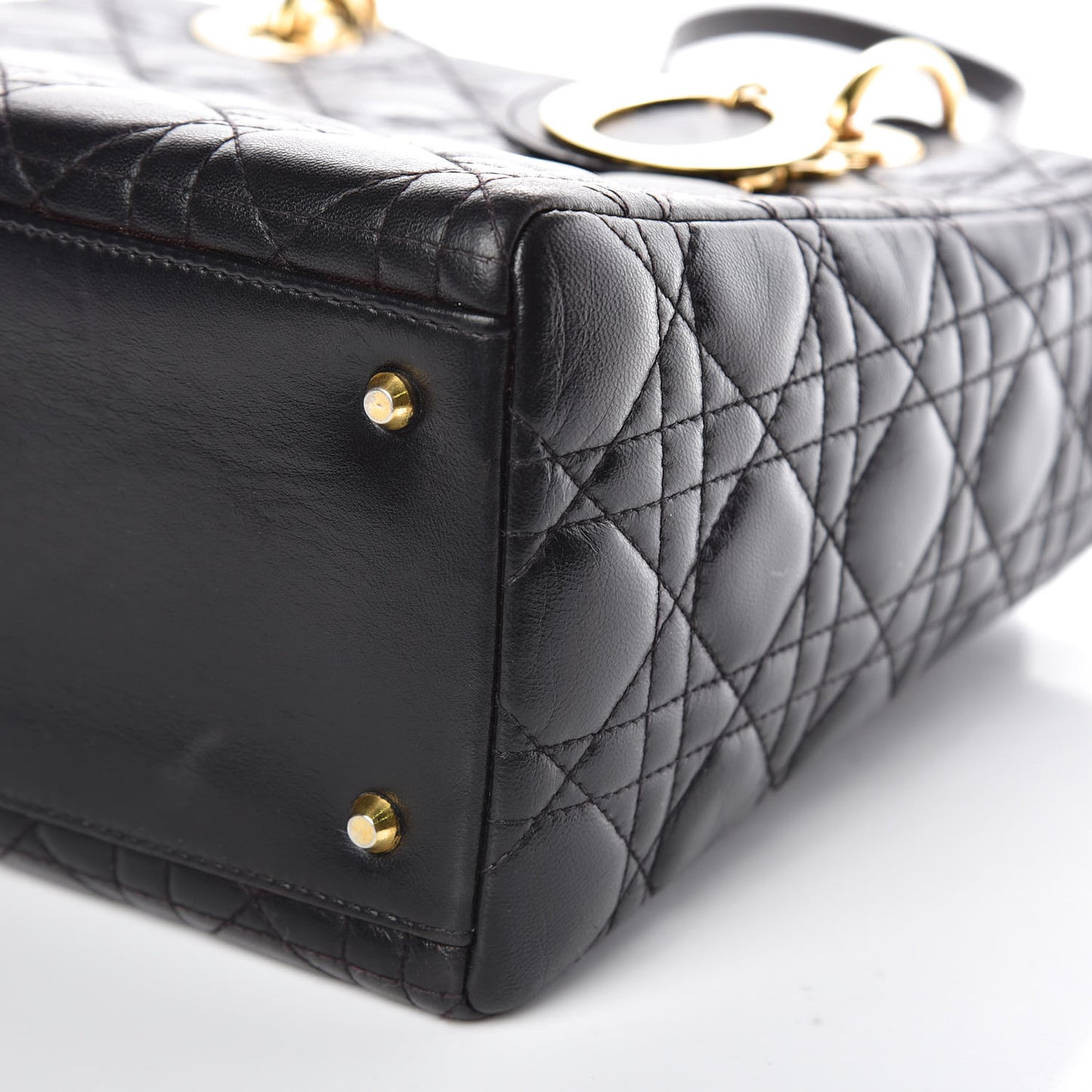 Lambskin Cannage Medium Lady Dior Black