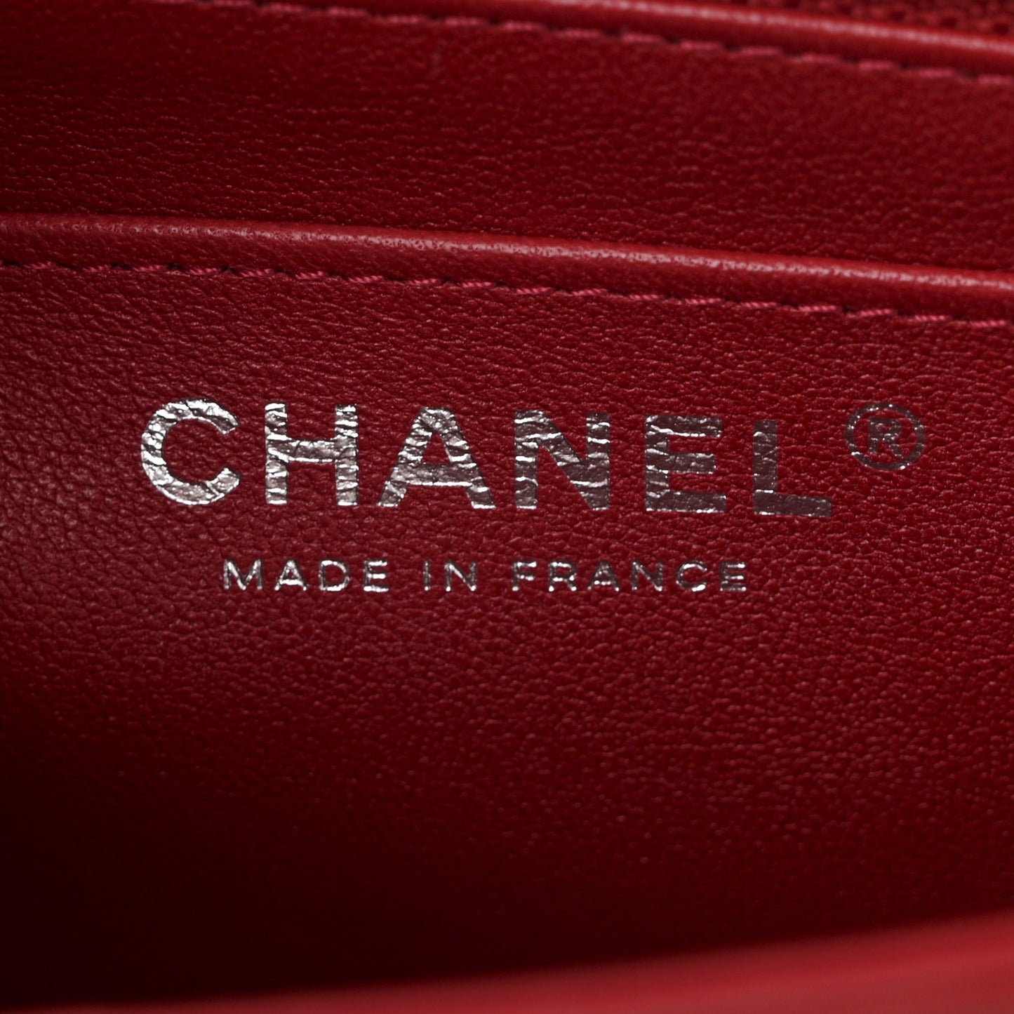 Patent Calfskin Small Camellia Flap Red