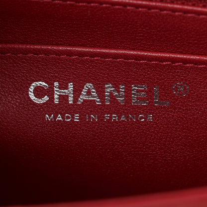 Chanel Patent Calfskin Small Camellia Flap Red 6 of 11