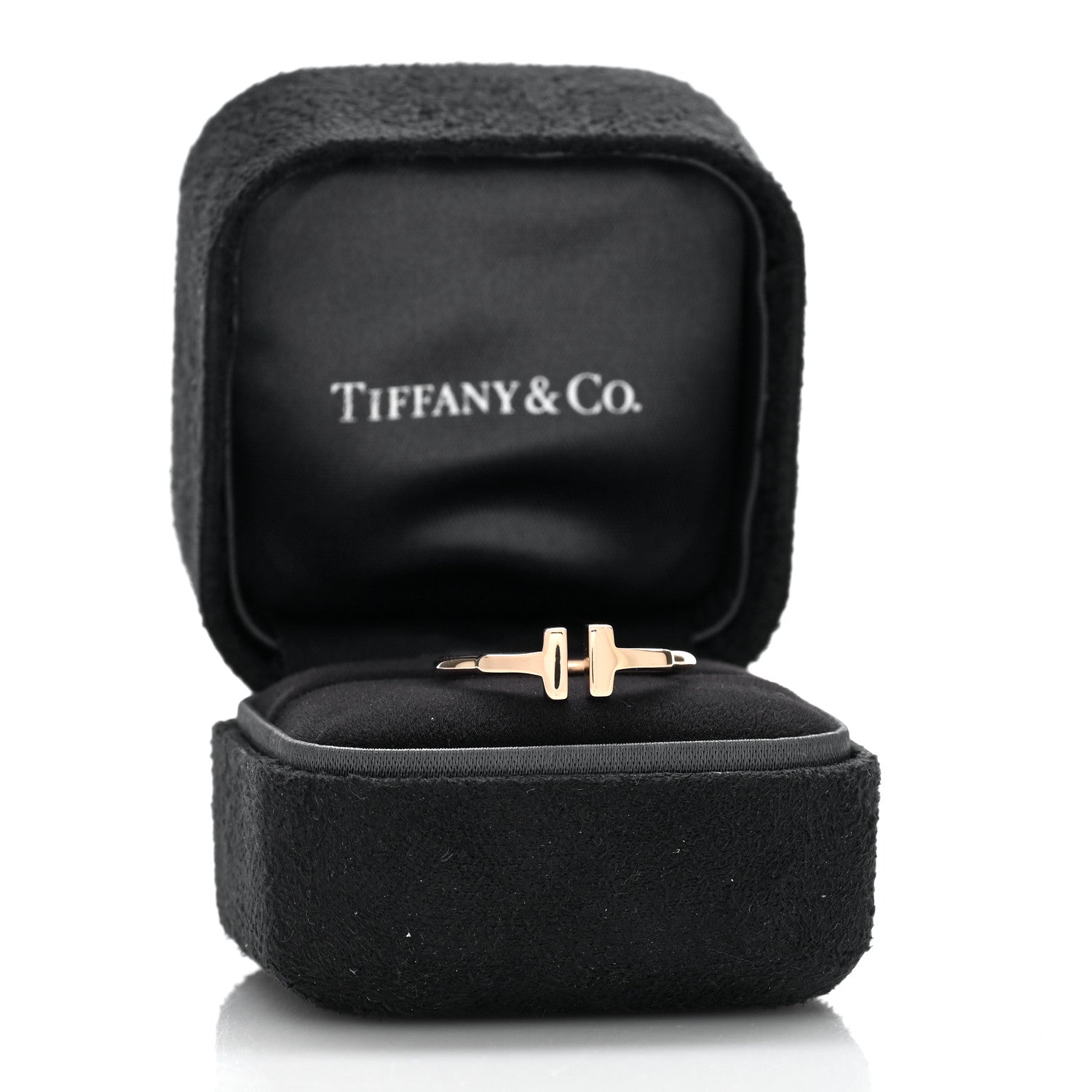 Tiffany 18K Rose Gold T Wire Ring 54 7 5 of 5