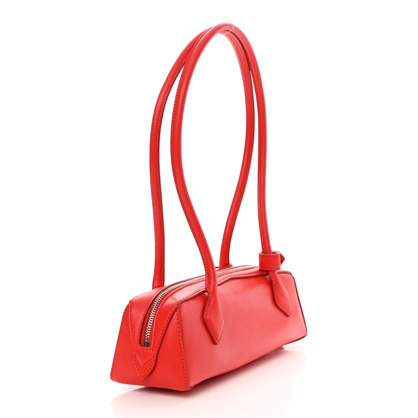 Shiny Goatskin Small Le Teckel Bag Rouge Vif
