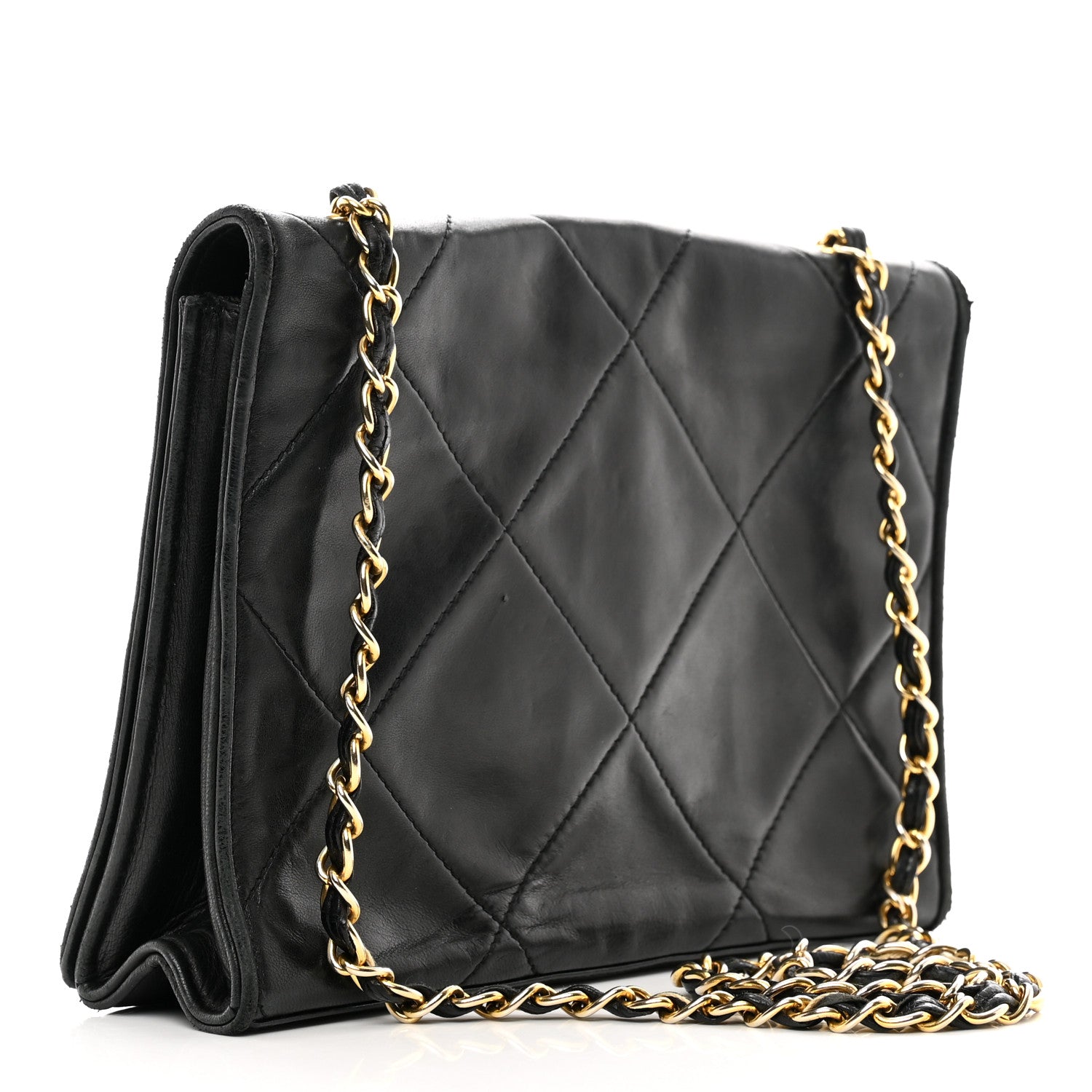 Chanel Lambskin Quilted CC Small Single Flap Black 3 of 15
