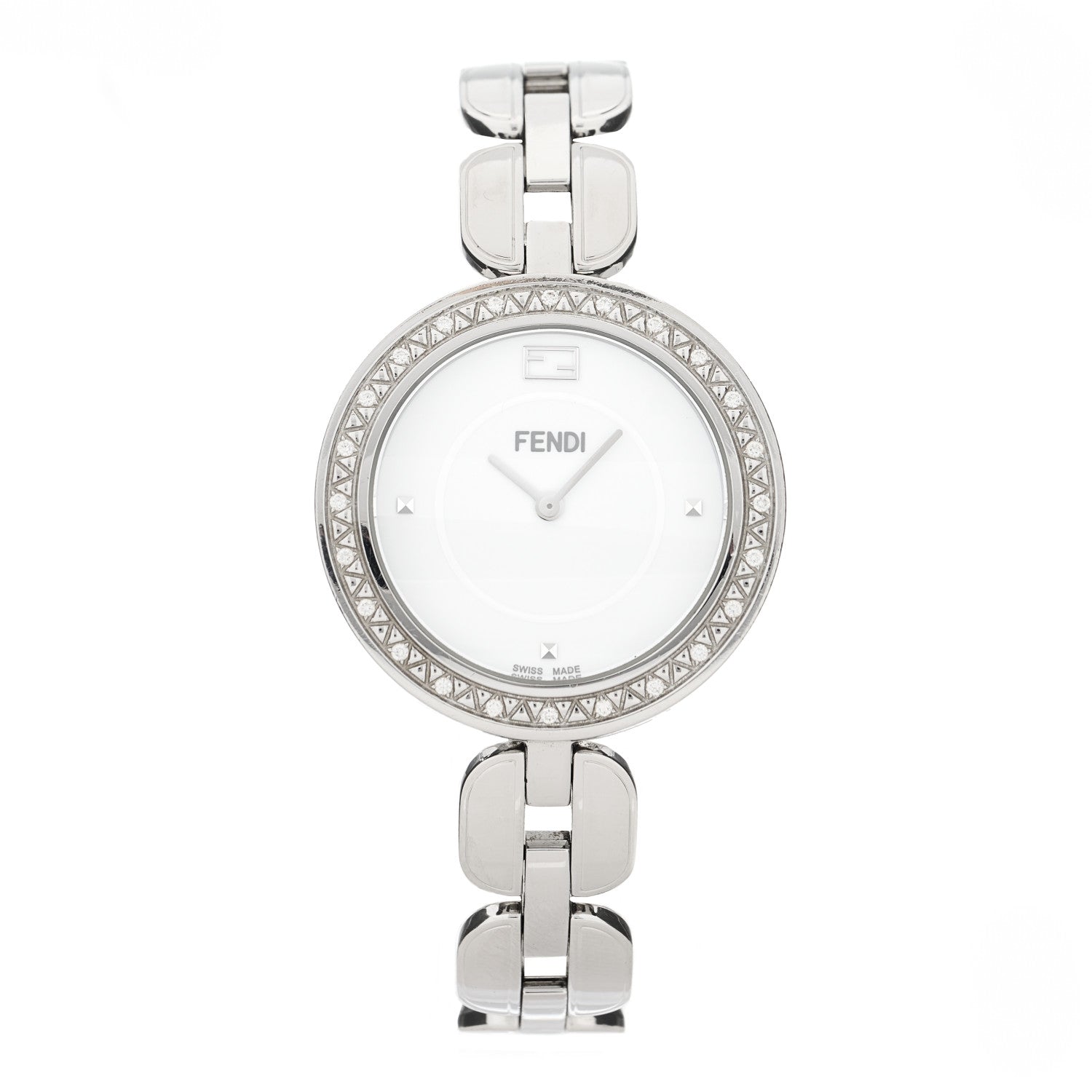 Fendi Stainless Steel Diamond Bezel 36mm Fendi My Way Quartz Watch 1 of 5