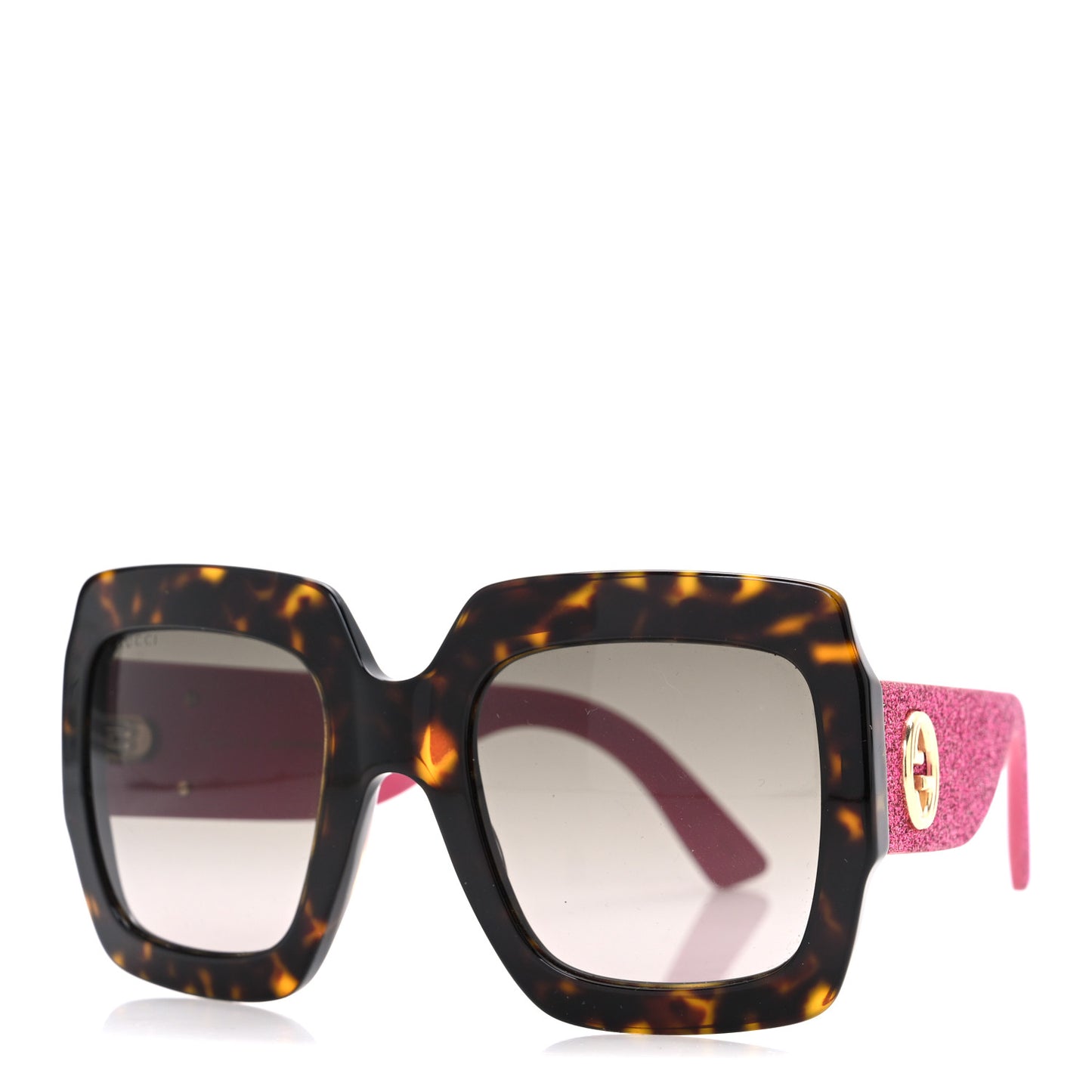 Square Frame GG0102S Sunglasses Glitter Pink Multi