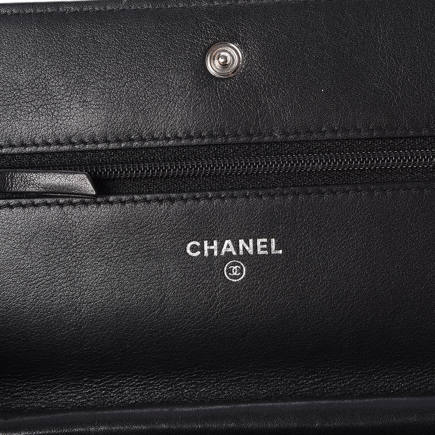 Chanel Caviar Timeless CC Wallet On Chain WOC Black 6 of 8