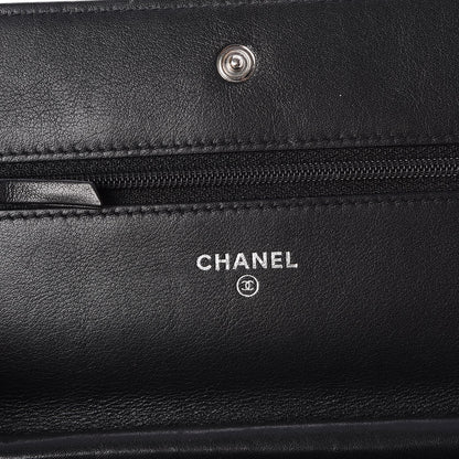 Chanel Caviar Timeless CC Wallet On Chain WOC Black 6 of 8