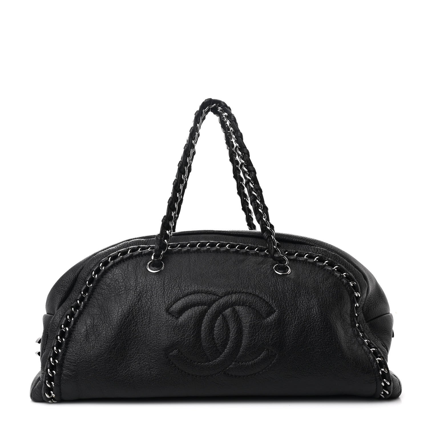 Chanel Goatskin Large Luxe Ligne Bowler Black 1 of 10