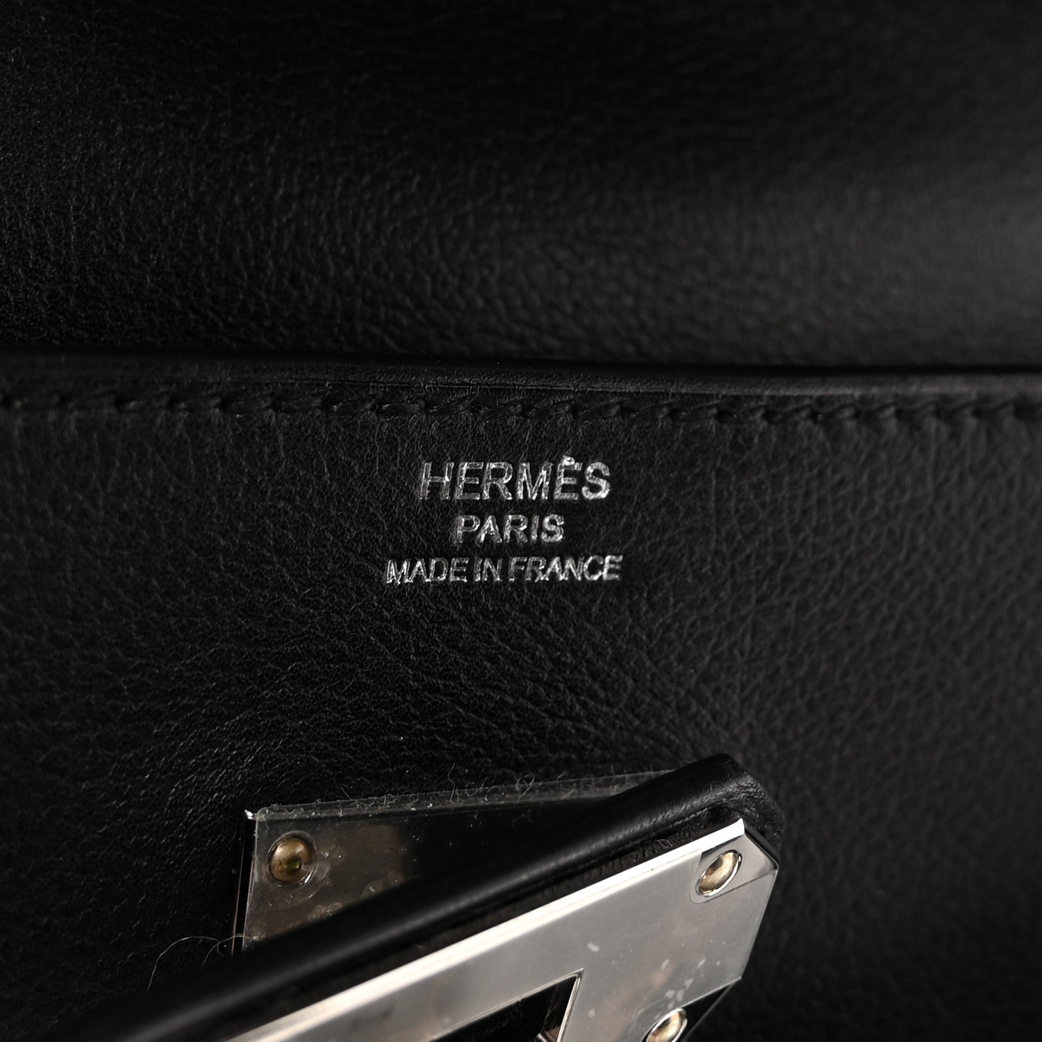 Hermes Evercolor Kelly Messenger PM Black 6 of 10