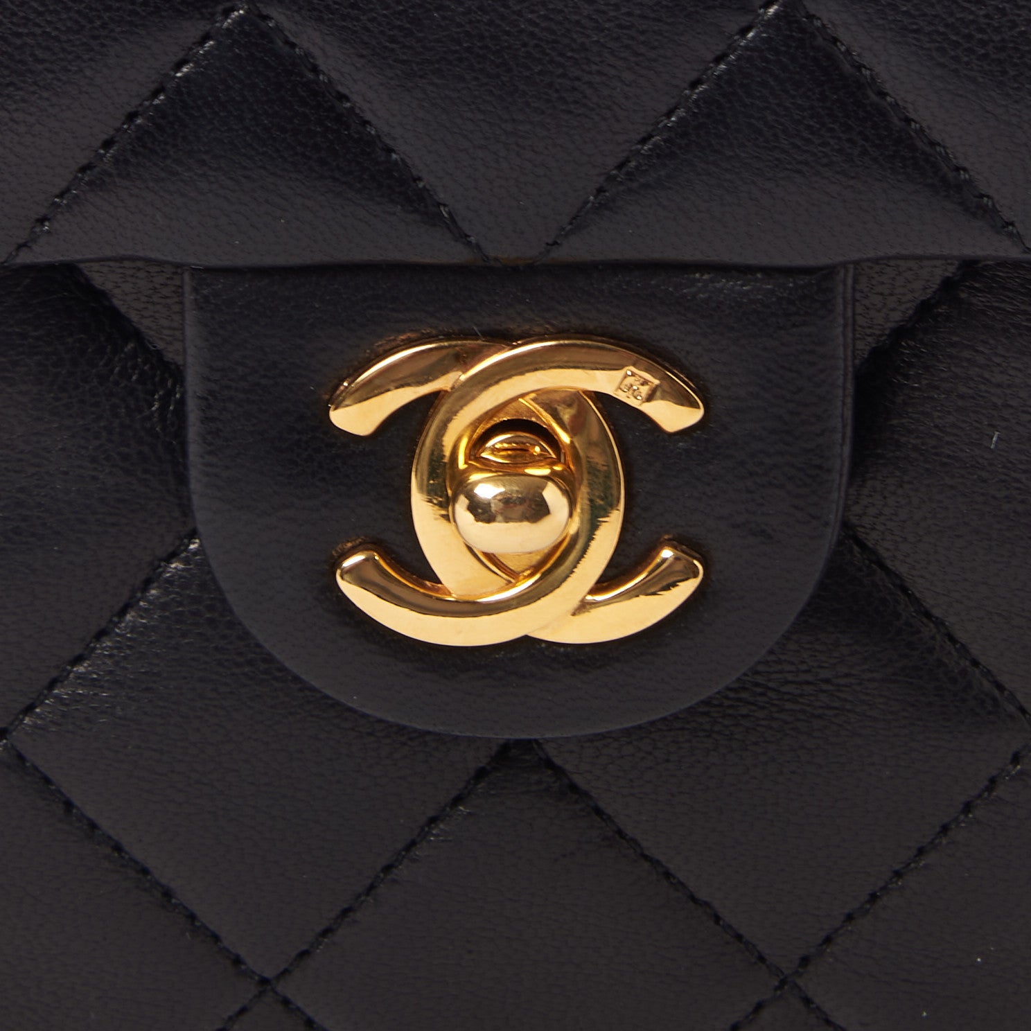 Chanel Lambskin Quilted Mini Square Flap Bag Black 8 of 10