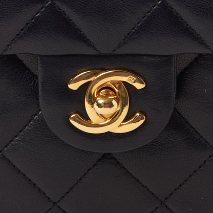 Chanel Lambskin Quilted Mini Square Flap Bag Black 8 of 10