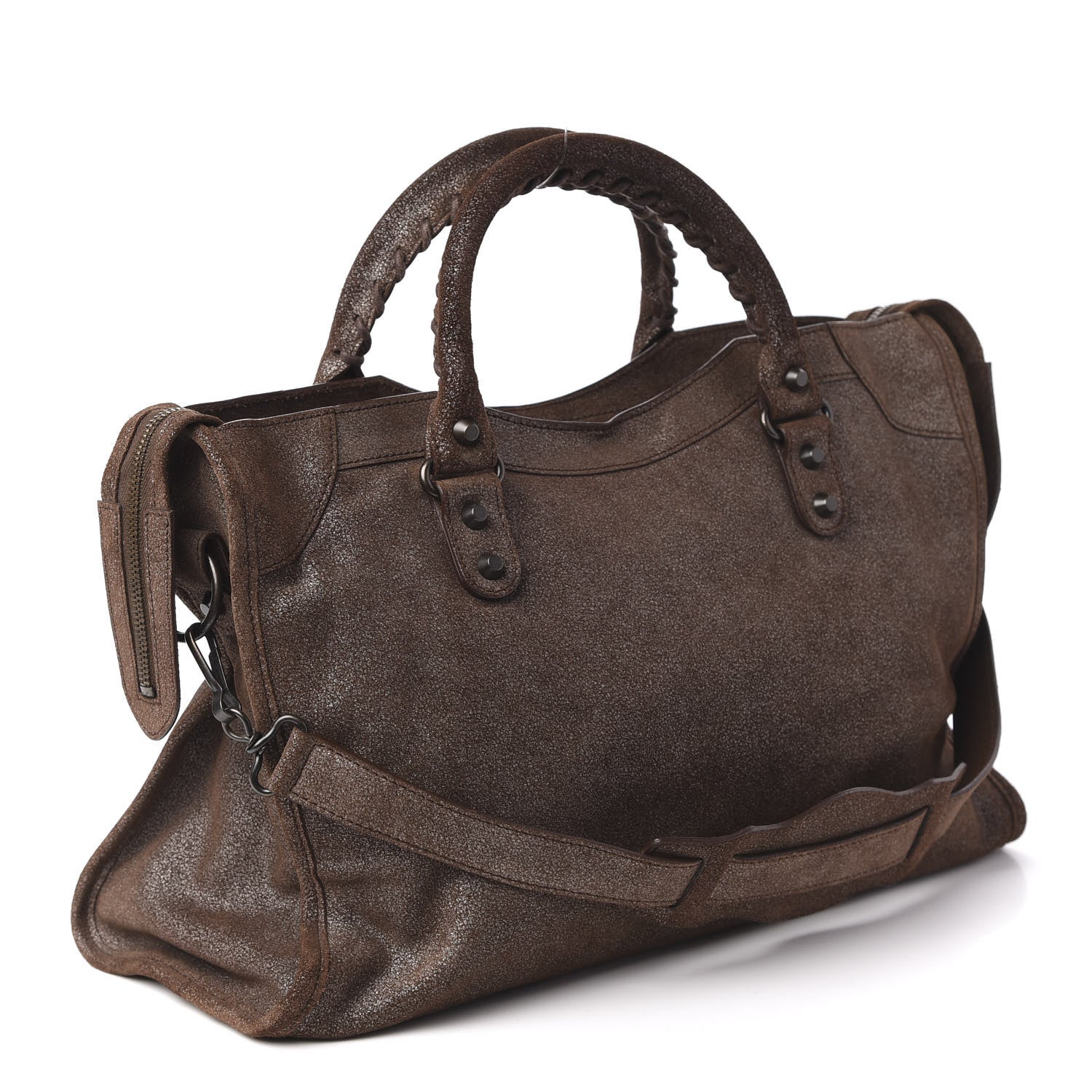 Balenciaga Metallic Craquele Calfskin Classic Hardware City Bronze 3 of 10