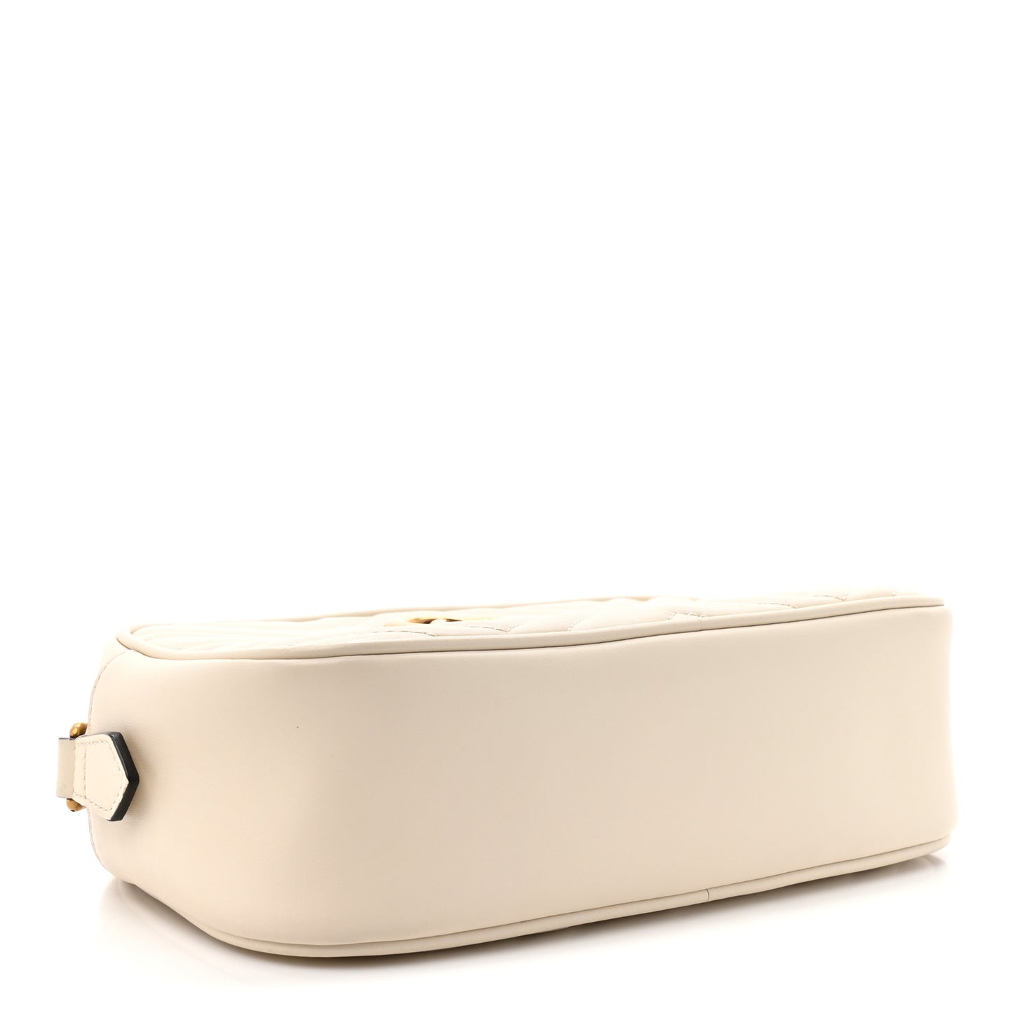 Calfskin Matelasse Small GG Marmont Chain Shoulder Bag White