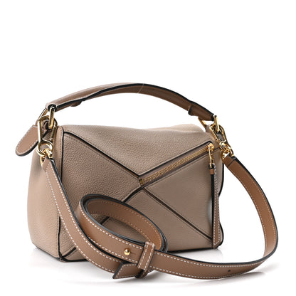 Loewe Grained Calfskin Small Puzzle Bag Sand Mink 3 of 9