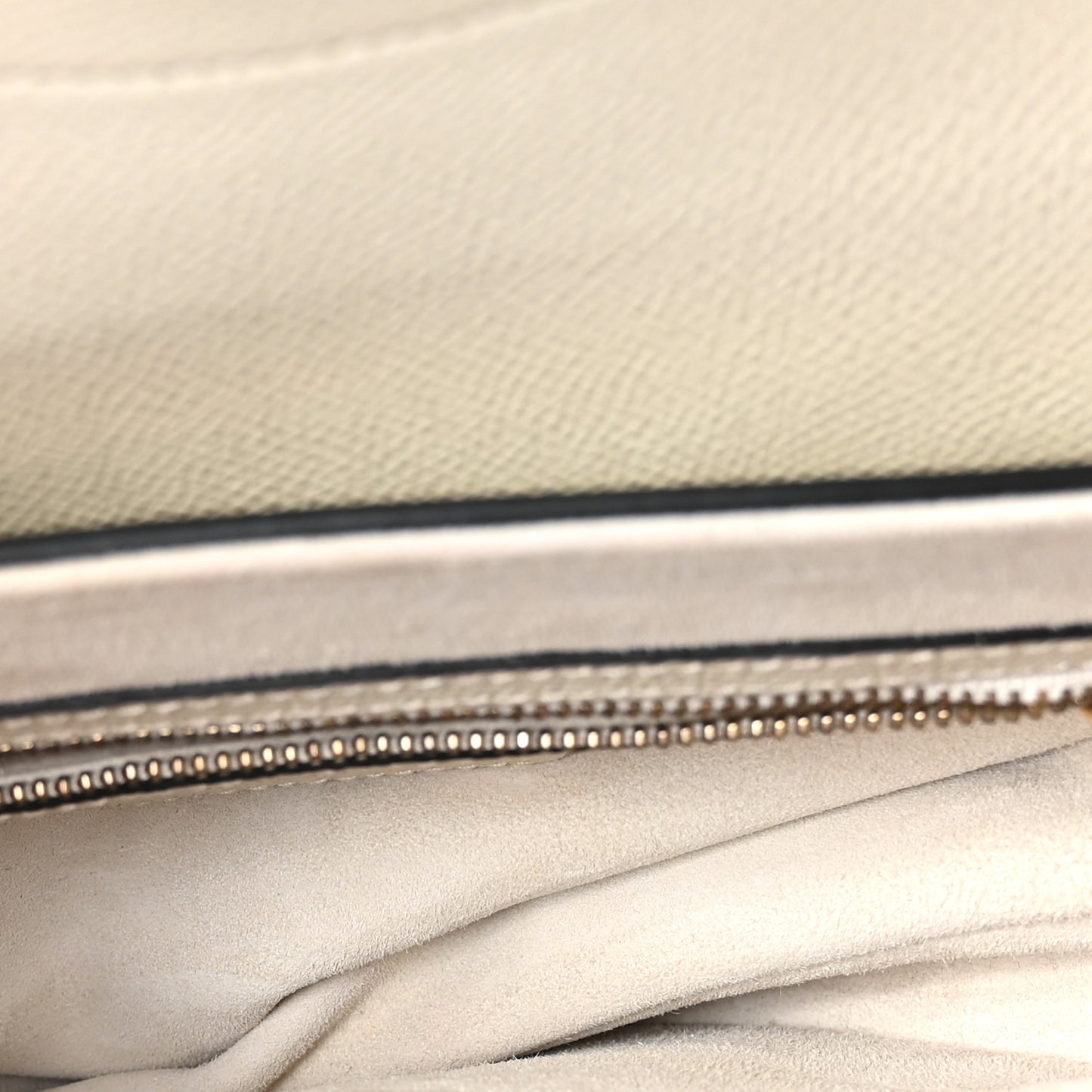 Grained Calfskin Saddle Bag White