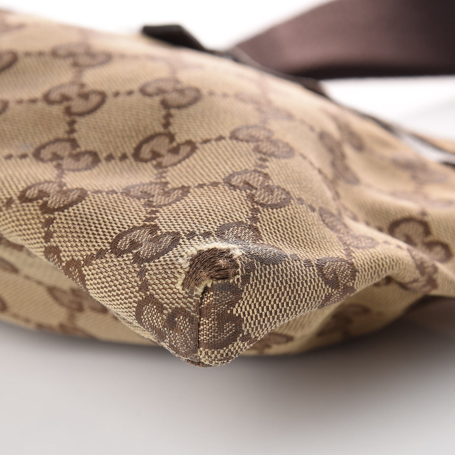 Monogram Web Belt Bag Dark Brown
